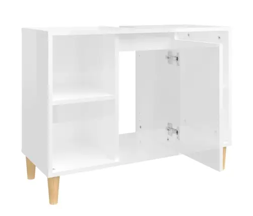 Spintelė Praustuvui, Balta, 80X33X60cm Mediena, Blizgi