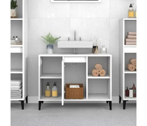 Valamukapp, Valge, 80 X 33 X 60 cm Tehispuit