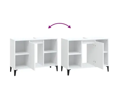 Valamukapp, Valge, 80 X 33 X 60 cm Tehispuit