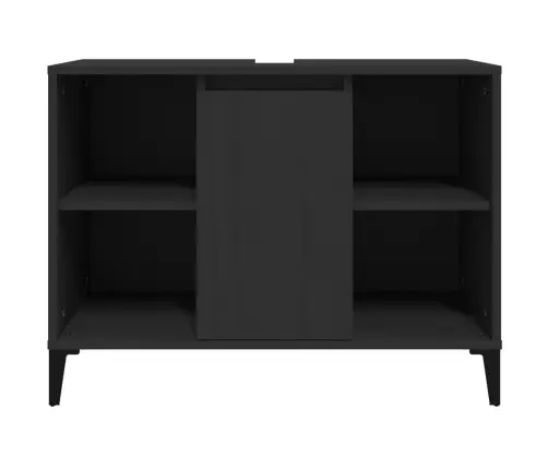 Izlietnes Skapītis, Melns, 80X33X60 Cm, Inženierijas Koks Vidaxl