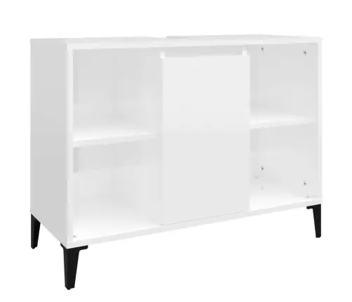 Izlietnes Skapītis, Balts, 80X33X60 Cm, Inženierijas Koks Vidaxl