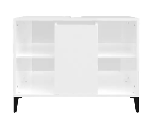 Izlietnes Skapītis, Balts, 80X33X60 Cm, Inženierijas Koks Vidaxl