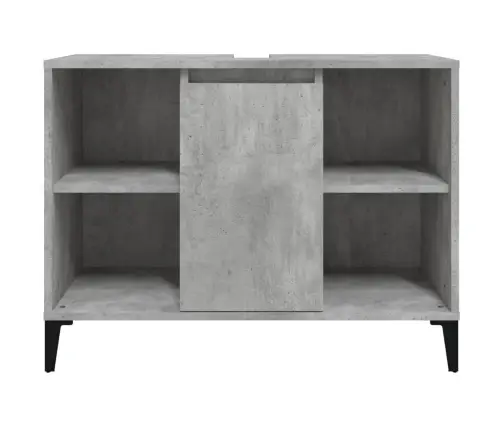 Izlietnes Skapītis, Betonpelēks, 80X33X60 Cm, Inženierijas Koks Vidaxl