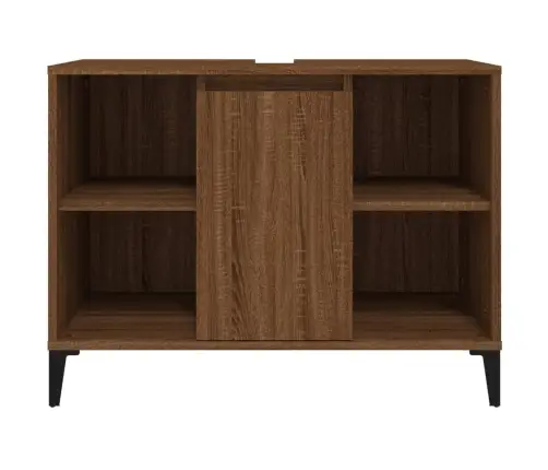 Spintelė Praustuvui, Ruda Ąžuolo, 80X33X60cm Apdirbta Mediena