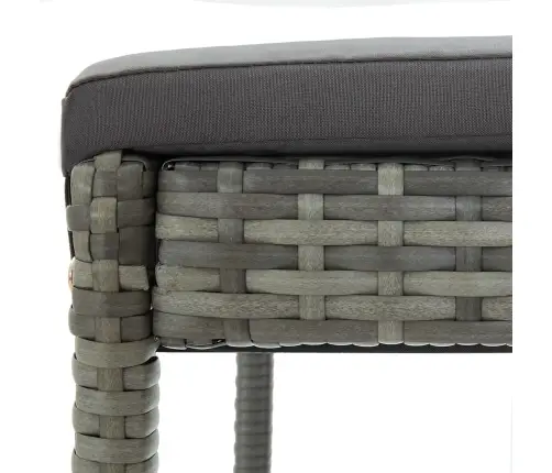 Bāra Krēsli Ar Matračiem, 6 Gab., Pelēka Pe Rotangpalma Vidaxl