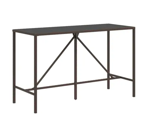 Baarilaud Klaasplaadiga, Pruun, 180 X 70 X 110 cm Polürotang