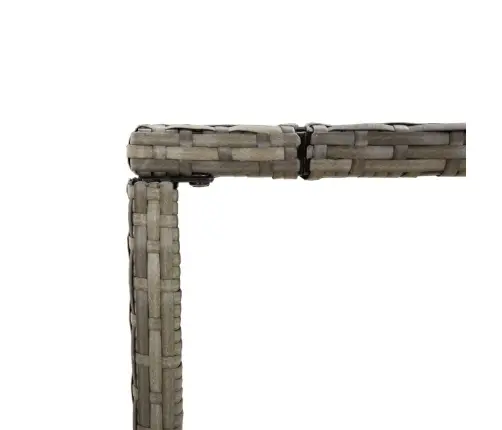 Stalas Su Stikliniu Stalviršiu, Pilkas, 180X70X110cm Ratanas