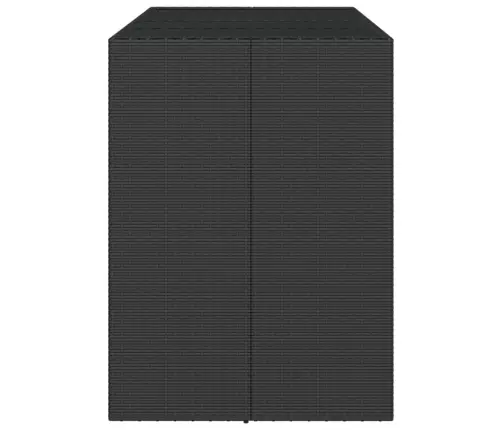 Baarilaud Klaasplaadiga, Must, 145X80X110 cm Polürotang