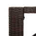 Dārza Galds, Stikla Virsma, Brūns, 185X80X110Cm, Pe Rotangpalma Vidaxl