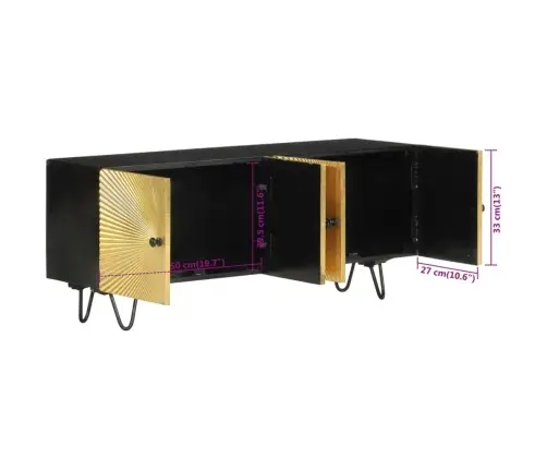 Tv Skapītis, 110X30X45 Cm, Mango Masīvkoks Vidaxl