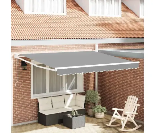 Izvelkams Jumtiņš Balts 300 X 250 Cm Alumīnijs Vidaxl