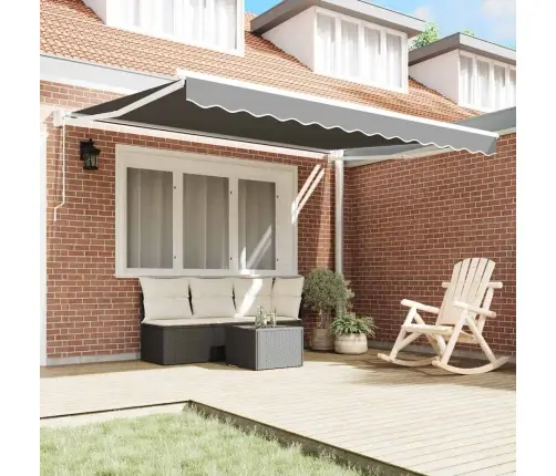 Izvelkams Jumtiņš Balts 300 X 250 Cm Alumīnijs Vidaxl