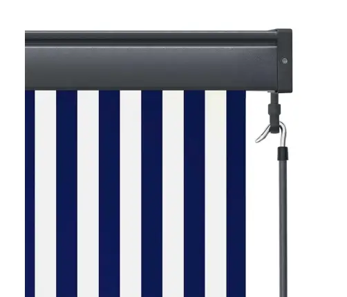 Āra Ruļļu Žalūzija Regulējams Zils Un Balts 180 X 250 Cm Audums Vidaxl Āra Ruļļu Žalūzija Regulējams Zils Un Balts 180 X 250 Cm Audums Vidaxl