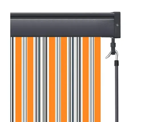 Āra Ruļļu Žalūzija Dzeltena Ar Zilu 180 X 250 Cm Audums Vidaxl