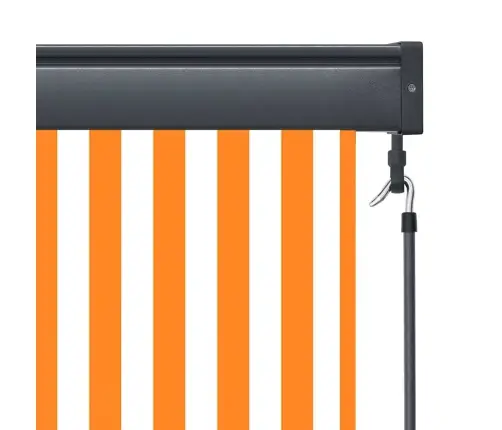 Āra Ruļļu Žalūzija Oranža Un Balta 180 X 250 Cm Audums Vidaxl Āra Ruļļu Žalūzija Oranža Un Balta 180 X 250 Cm Audums Vidaxl