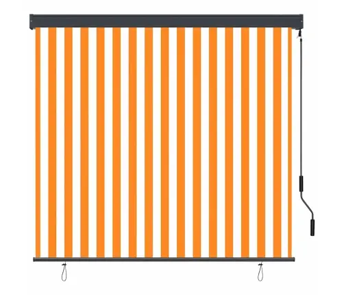 Āra Ruļļu Žalūzija Oranža Un Balta 180 X 250 Cm Audums Vidaxl Āra Ruļļu Žalūzija Oranža Un Balta 180 X 250 Cm Audums Vidaxl
