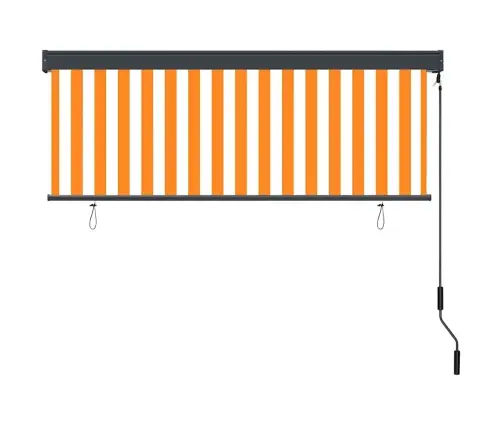 Āra Ruļļu Žalūzija Oranža Un Balta 180 X 250 Cm Audums Vidaxl Āra Ruļļu Žalūzija Oranža Un Balta 180 X 250 Cm Audums Vidaxl