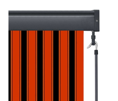 Āra Ruļļu Žalūzija Oranža Un Balta 180 X 250 Cm Audums Vidaxl