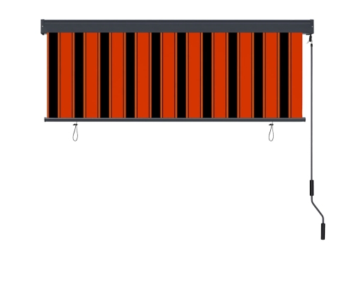 Āra Ruļļu Žalūzija Oranža Un Balta 180 X 250 Cm Audums Vidaxl