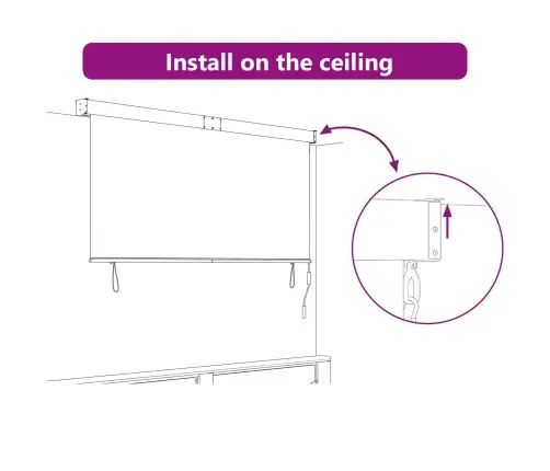 Āra Ruļļu Žalūzija Regulējams Zils Un Balts 200 X 250 Cm Audums Vidaxl