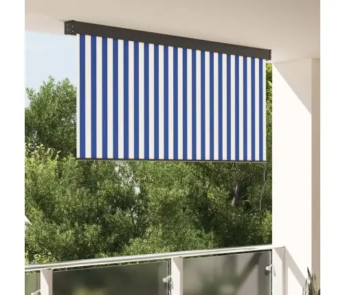 Lauko Ritininė Žaliuzė Mėlyna Ir Balta 200 X 250 Cm Audinys