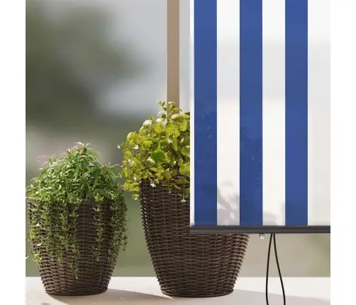 Lauko Ritininė Žaliuzė Mėlyna Ir Balta 200 X 250 Cm Audinys