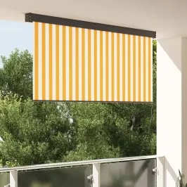 Välis Rulli Kardin Striped Oranž Ja Valge 200 X 250 Cm Kangas