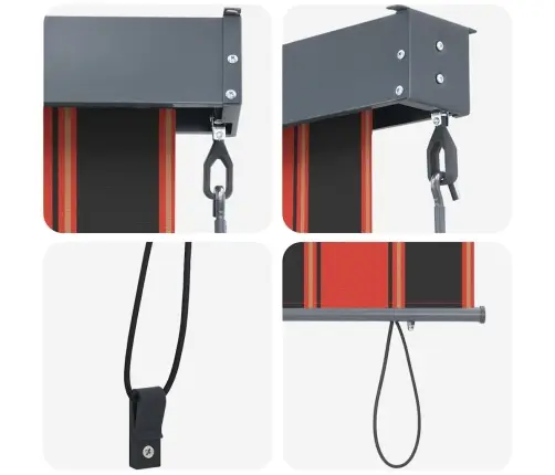 Āra Ruļļu Žalūzija Oranža Un Brūna 200 X 250 Cm Audums Vidaxl