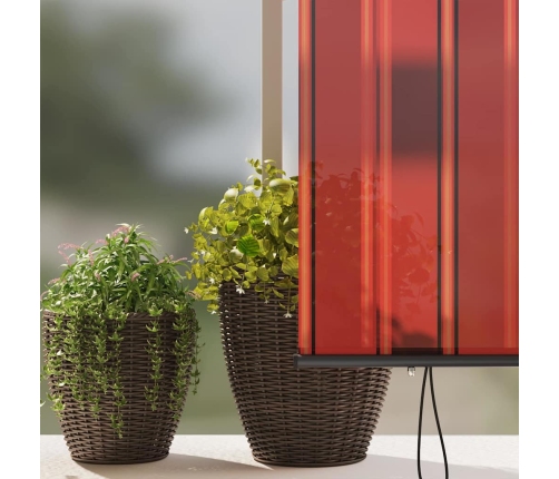 Āra Ruļļu Žalūzija Oranža Un Brūna 200 X 250 Cm Audums Vidaxl