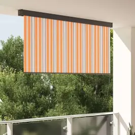 Āra Ruļļu Žalūzija Dzeltena Ar Zilu 220 X 250 Cm Audums Vidaxl