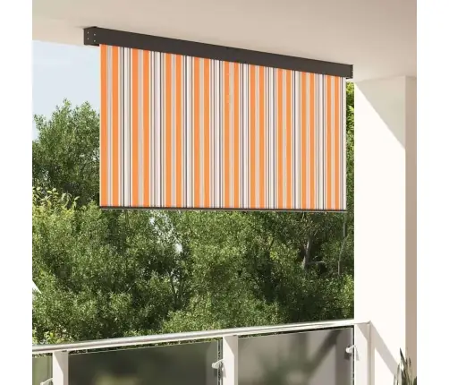 Āra Ruļļu Žalūzija Dzeltena Ar Zilu 220 X 250 Cm Audums Vidaxl