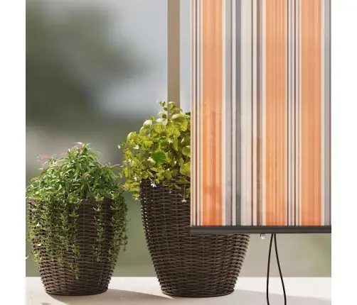 Āra Ruļļu Žalūzija Dzeltena Ar Zilu 220 X 250 Cm Audums Vidaxl