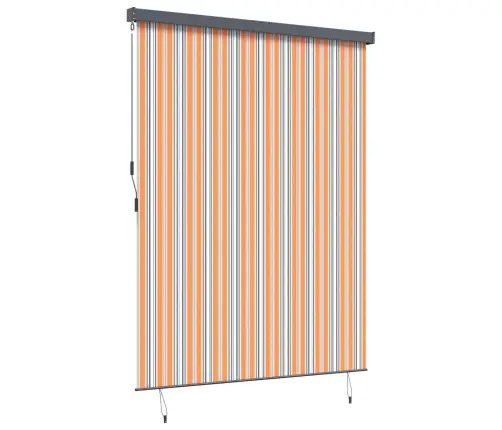 Āra Ruļļu Žalūzija Dzeltena Ar Zilu 220 X 250 Cm Audums Vidaxl