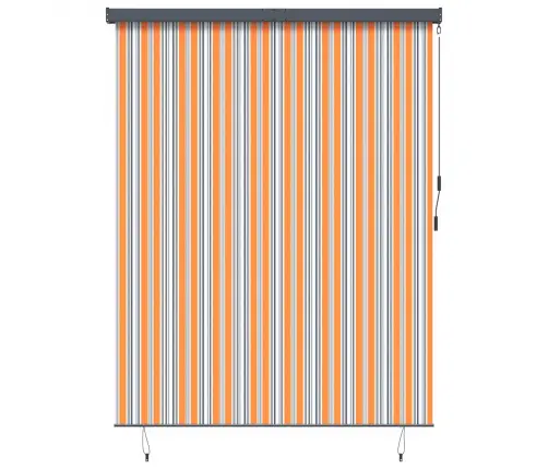 Āra Ruļļu Žalūzija Dzeltena Ar Zilu 220 X 250 Cm Audums Vidaxl