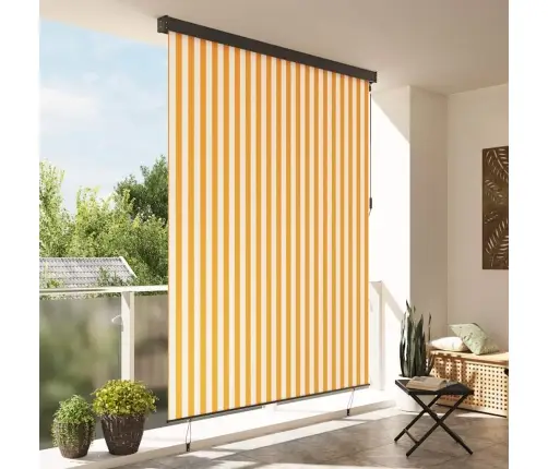Välis Rulli Kardin Oranž Ja Valge 220 X 250 Cm Kangas Välis Rulli Kardin Oranž Ja Valge 220 X 250 Cm Kangas