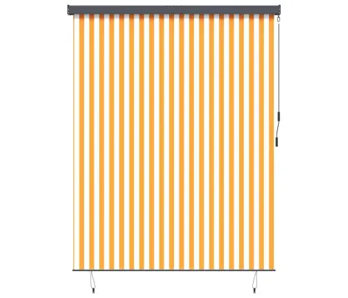 Välis Rulli Kardin Oranž Ja Valge 220 X 250 Cm Kangas Välis Rulli Kardin Oranž Ja Valge 220 X 250 Cm Kangas