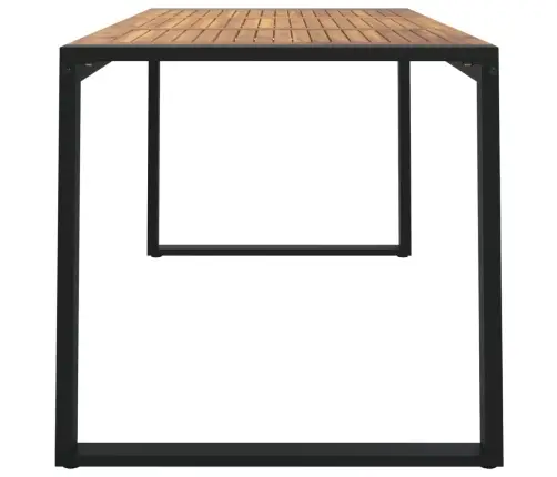Dārza Galds Ar U-Formas Kājām, 140X80X75 Cm, Akācijas Masīvkoks Vidaxl