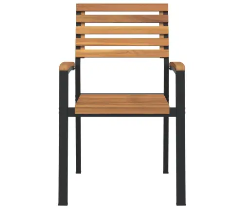 Dārza Krēsli, 4 Gab., Akācijas Koks, Saliekami Viens Uz Otra Vidaxl