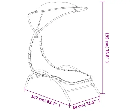 Sauļošanās Zvilnis Ar Jumtu, Bēšs, 167X80X195 Cm, Audums Vidaxl Sauļošanās Zvilnis Ar Jumtu, Bēšs, 167X80X195 Cm, Audums Vidaxl