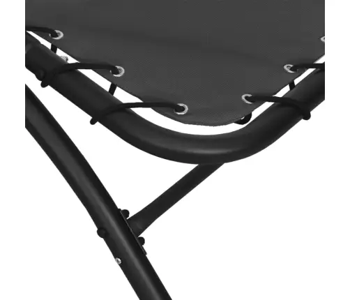 Sauļošanās Zvilnis Ar Jumtu, Tumši Pelēks, 167X80X195Cm, Audums Vidaxl