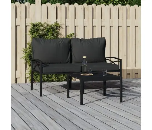 Sodo Kėdės Su Pilkomis Pagalvėlėmis, 2Vnt., 62X75X79cm Plienas