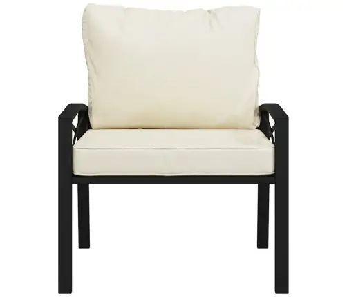 Dārza Krēsli, Smilškrāsas Matrači, 2 Gab., 68X76X79 Cm, Tērauds Vidaxl