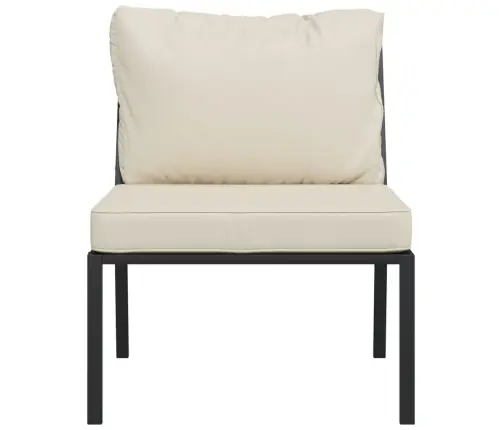 Dārza Krēsli, Smilškrāsas Matrači, 2 Gab., 60X74X79 Cm, Tērauds Vidaxl