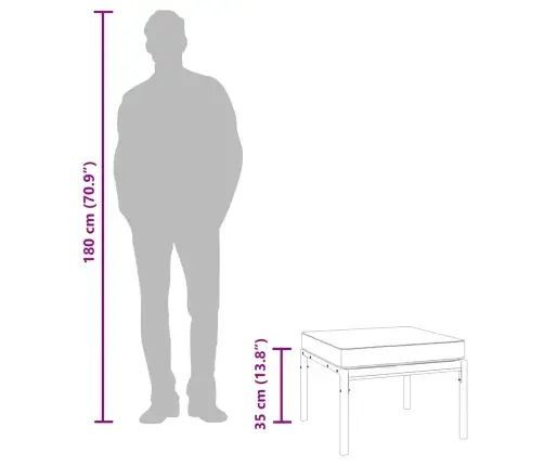 Dārza Kāju Soliņi Ar Smilškrāsas Matračiem, 2 Gb., 60X60X35 Cm Vidaxl
