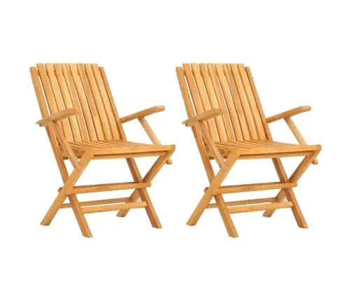 Saliekami Dārza Krēsli, 2 Gab., 61X67X90 Cm, Masīvs Tīkkoks Vidaxl