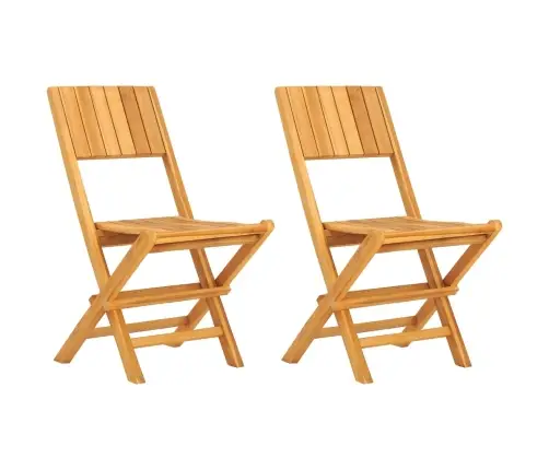 Kokkupandavad Aiatoolid 2 Tk, 47 X 61 X 90 cm Tiikpuu