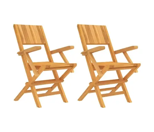 Kokkupandavad Aiatoolid 2 Tk, 55 X61 X 90 cm Tiikpuu