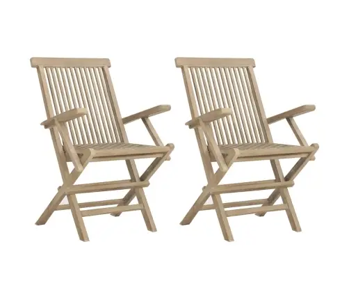 Saliekami Dārza Krēsli, 2 Gab., 56X61X89 Cm, Masīvs Tīkkoks Vidaxl