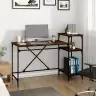 Rakstāmgalds Ar Plauktiem, 135X50X90 Cm, Inženierijas Koks Vidaxl