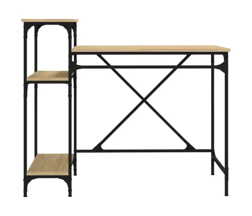 Rakstāmgalds Ar Plauktiem, 105X50X90 Cm, Inženierijas Koks Vidaxl